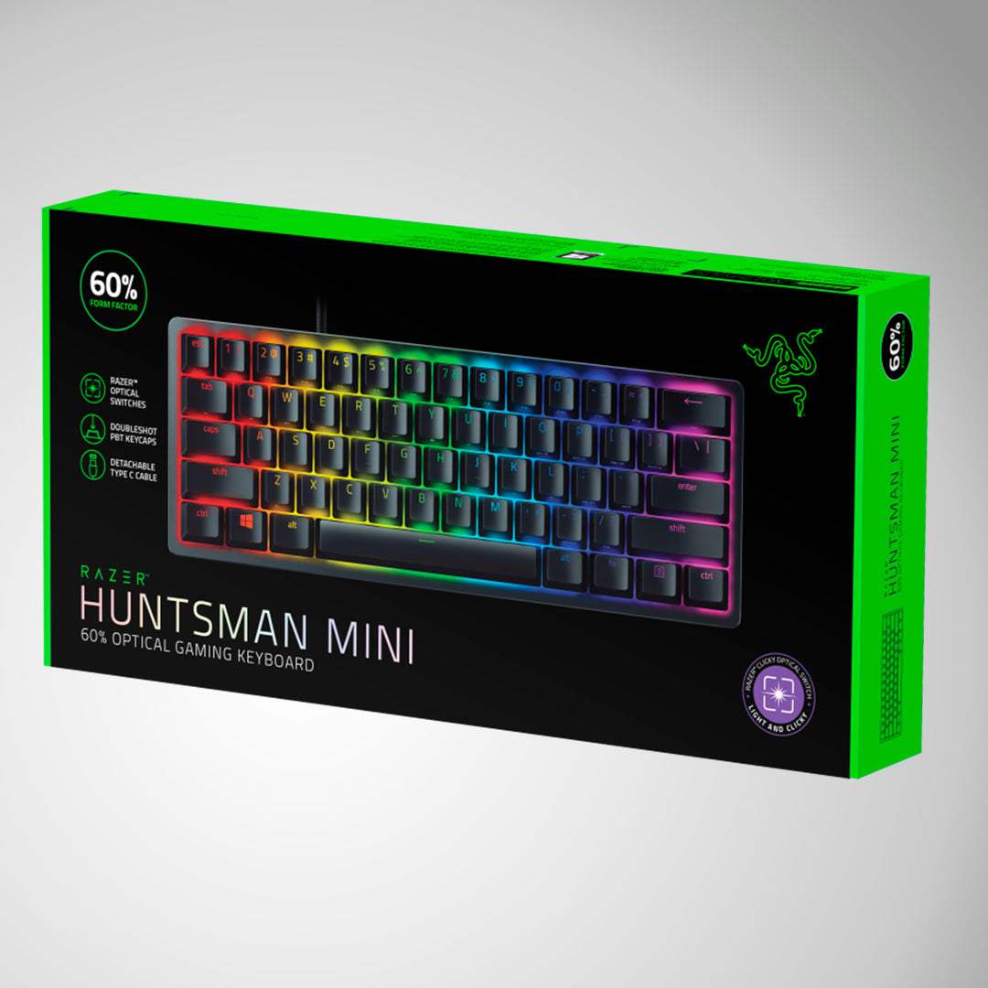 Teclado mecánico gamer Razer Huntsman Mini, 60%, RGB Chroma, layout español, DEMO - Achorao
