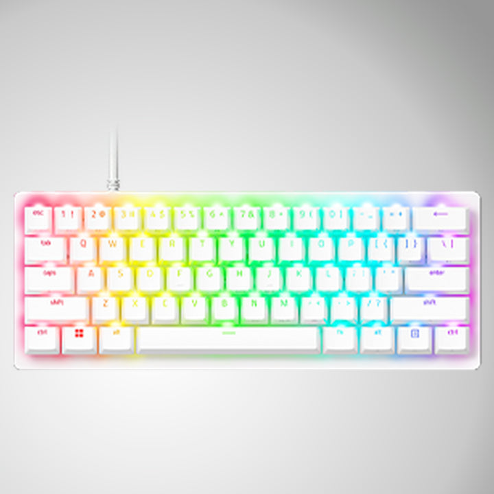 Teclado Gamer Razer Huntsman V3 PRO Mini Opto Mechanical Switch Analogico US White - Achorao