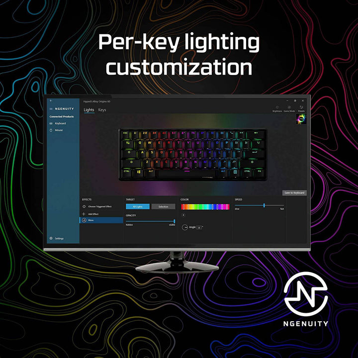Teclado Gamer HyperX Alloy Origins 60% Mecánico USB-C RGB(P163B) - Achorao