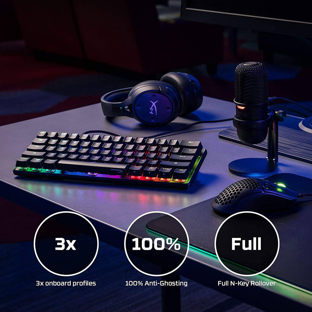 Teclado Gamer HyperX Alloy Origins 60% Mecánico USB-C RGB(P163B) - Achorao