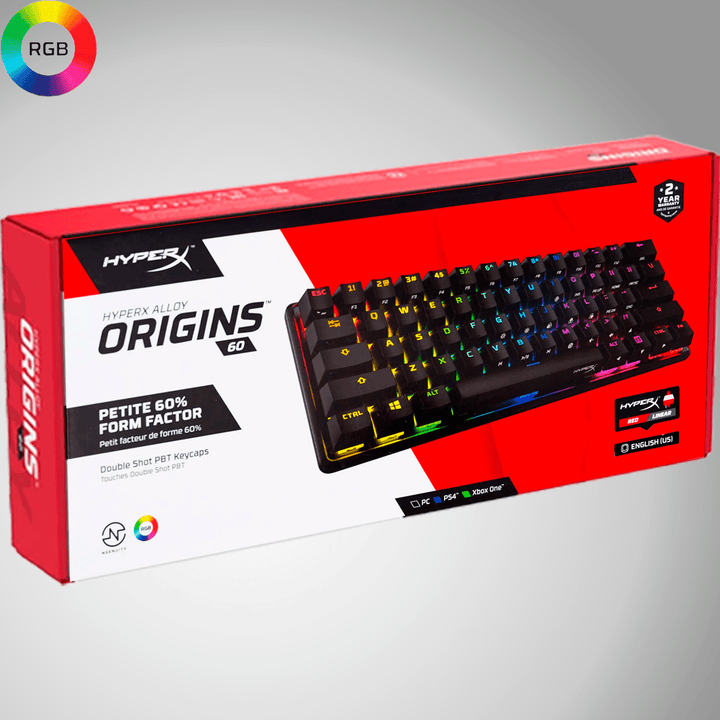 Teclado Gamer HyperX Alloy Origins 60% Mecánico USB-C RGB(P163B) - Achorao