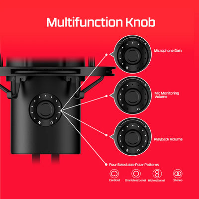 Micrófono HyperX QuadCast 2 BK Mic USB - Achorao
