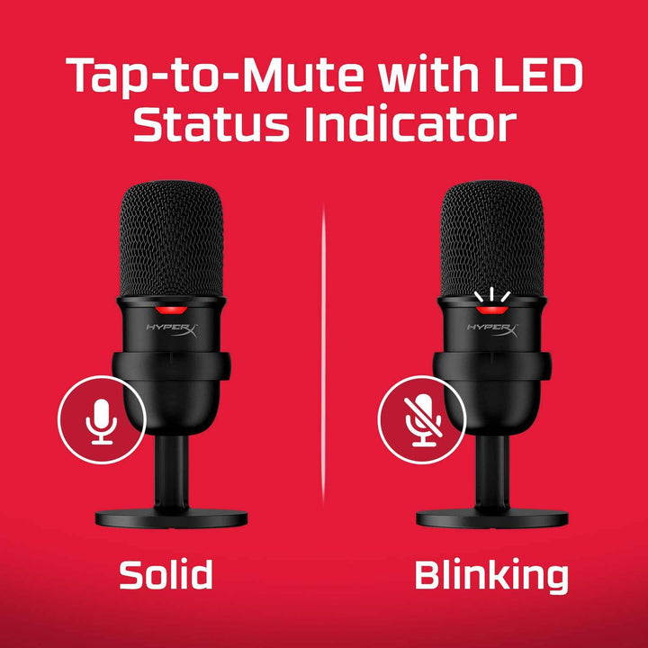 Micrófono Gamer HyperX SoloCast Condensador Cardioide para Contenido - Achorao