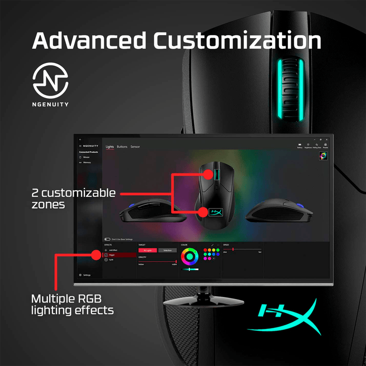Mouse Gamer Hyperx Pulsefire Dart Wireless Qi Certified Rgb - Achorao