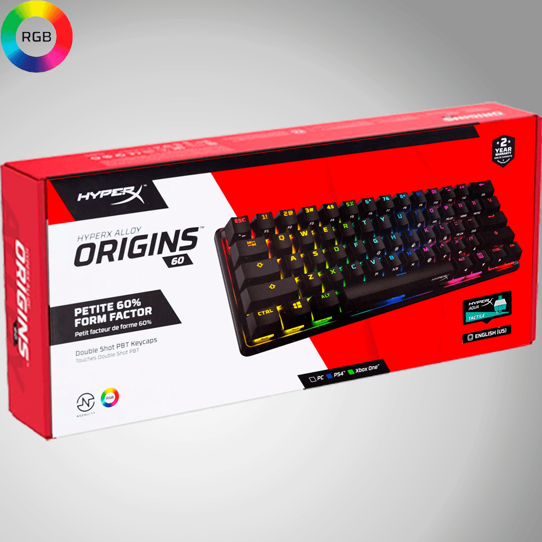 Teclado Gamer HyperX Alloy Origins 60% Mecánico USB-C RGB(P163B) - Achorao