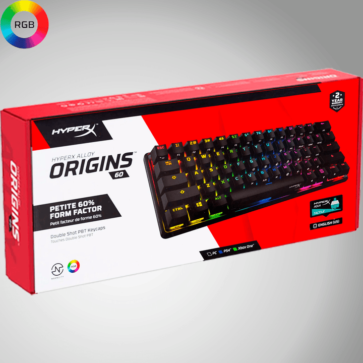 Teclado Gamer HyperX Alloy Origins 60% Mecánico USB-C RGB(P163B) - Achorao