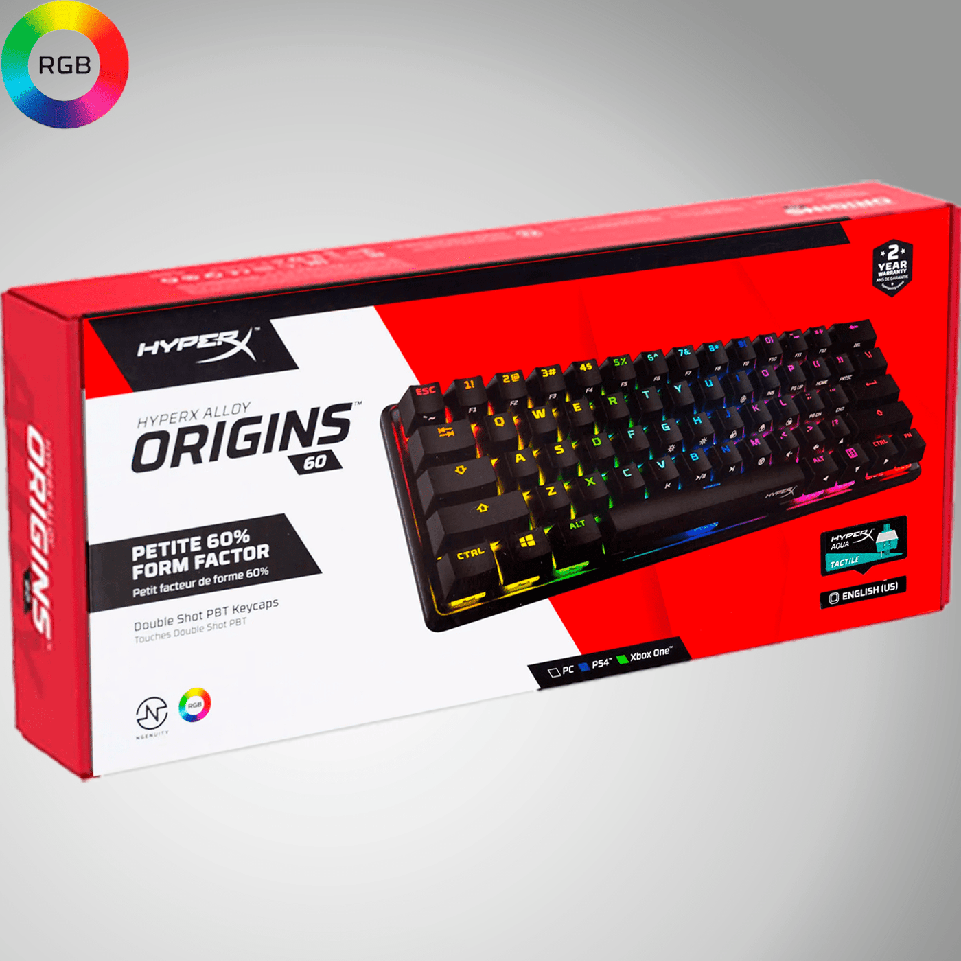 Teclado Gamer HyperX Alloy Origins 60% Mecánico USB-C RGB(P163B) - Achorao