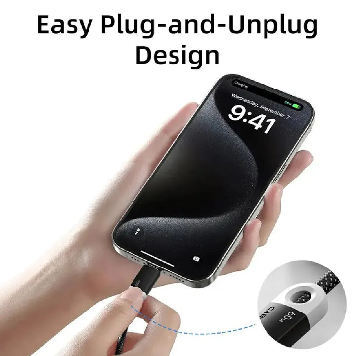 Cable USB-C a USB-C Trenzado CABLETIME CUP4H | Carga Rápida 60W, 1 Metro, Negro