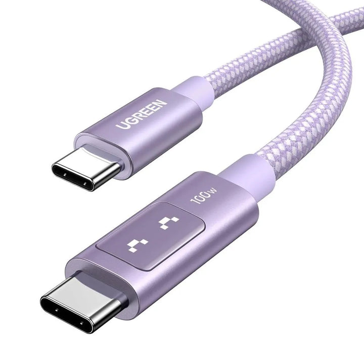 Cable de carga Ugreen Uno L509, USB-C a USB-C, morado - Achorao