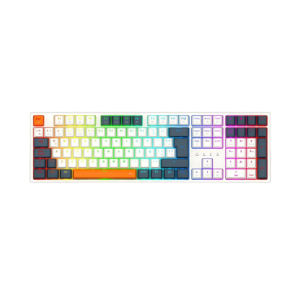 Teclado gamer Redragon Trundle K668WBO-RGB SP - Achorao
