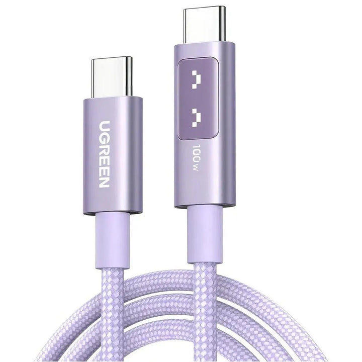 Cable de carga Ugreen Uno L509, USB-C a USB-C, morado - Achorao