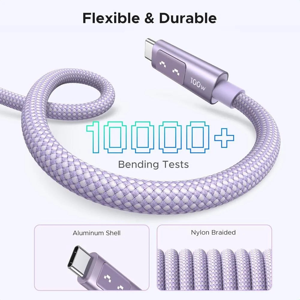 Cable de carga Ugreen Uno L509, USB-C a USB-C, morado - Achorao