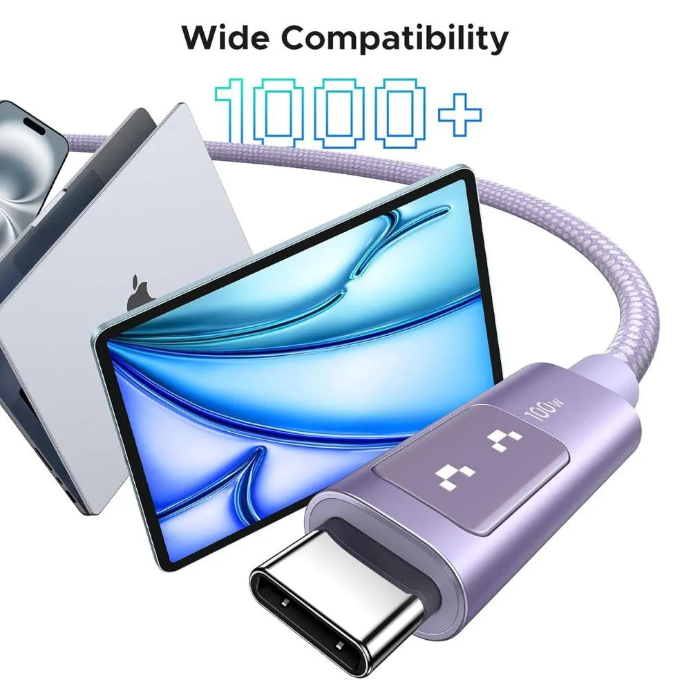 Cable de carga Ugreen Uno L509, USB-C a USB-C, morado - Achorao