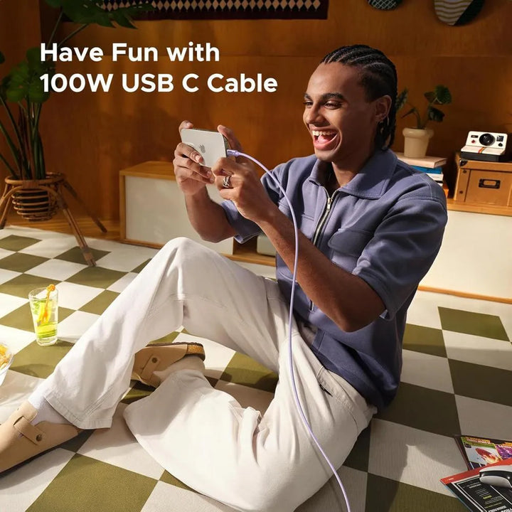 Cable de carga Ugreen Uno L509, USB-C a USB-C, morado - Achorao