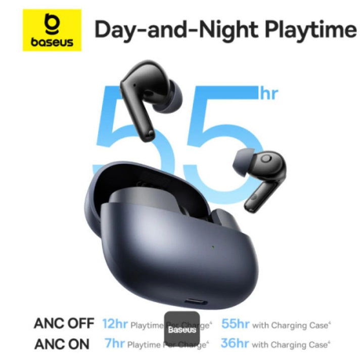 Audífonos Inalámbricos BASEUS BP1 PRO con cancelación de ruido, IP55, Batería de 55 horas, 6 micrófonos IA