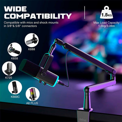 Brazo Para Micrófono Fifine BM88 Black - Achorao