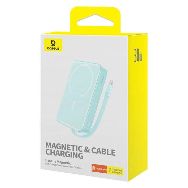 Mini PowerBank inalámbrico magnético Baseus, 10000 mAh, 30W Carga rápida, con cable tipo C