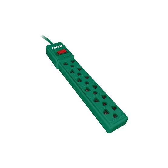 Supresor de pico Forza PS-001G 110/220v 6 univ NEMA Breaker, Green