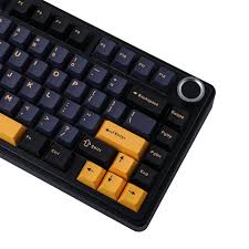 Teclado Aula F75 Rainbow Cableado Inglés BLACK/YELLOW - PINK SWITCH - Achorao