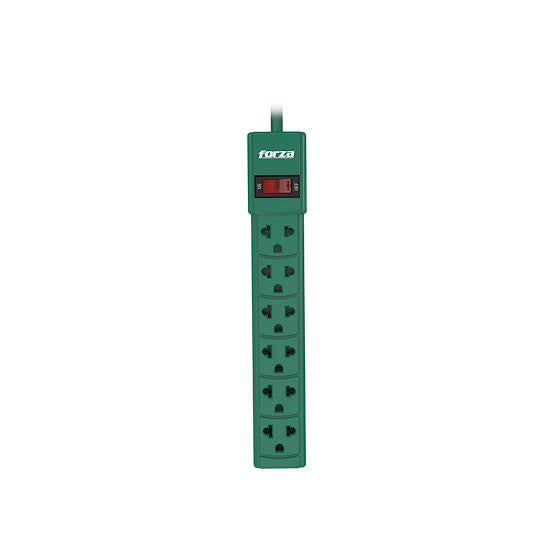 Supresor de pico Forza PS-001G 110/220v 6 univ NEMA Breaker, Green