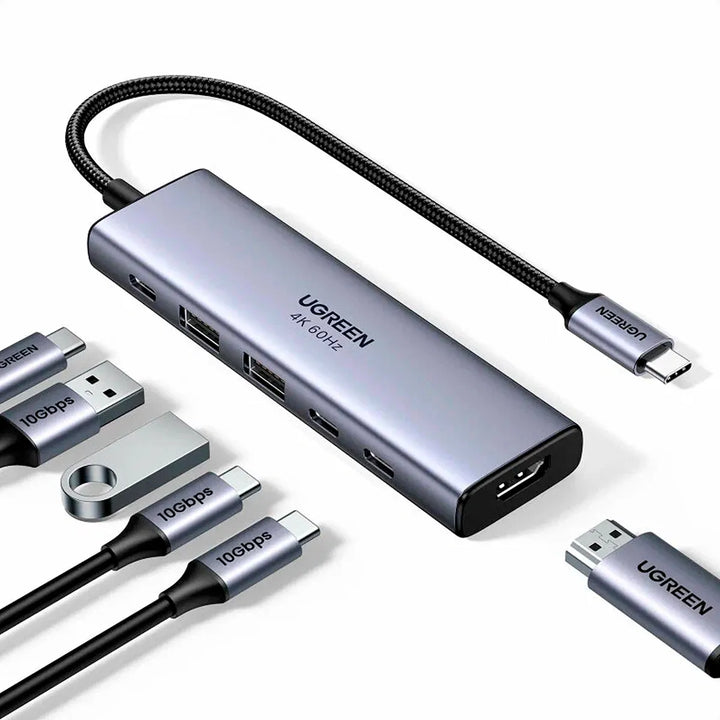 Adaptador Multifunción UGREEN USB-C CM511 - 6 en 1 - Achorao