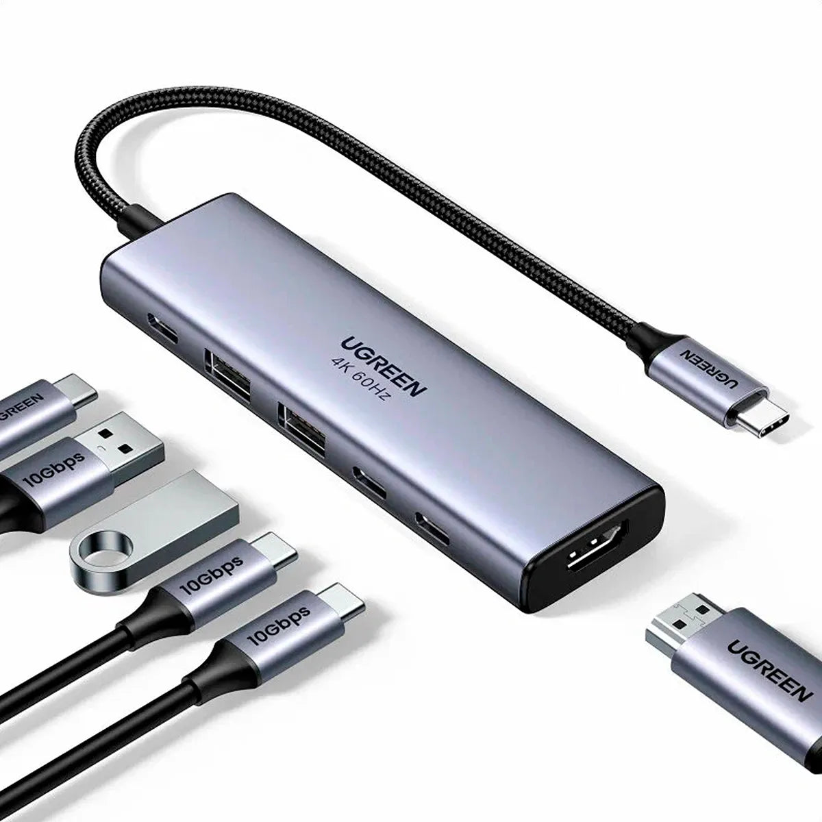 Adaptador Multifunción UGREEN USB-C CM511 - 6 en 1 - Achorao
