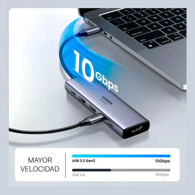 Adaptador Multifunción UGREEN USB-C CM511 - 6 en 1 - Achorao