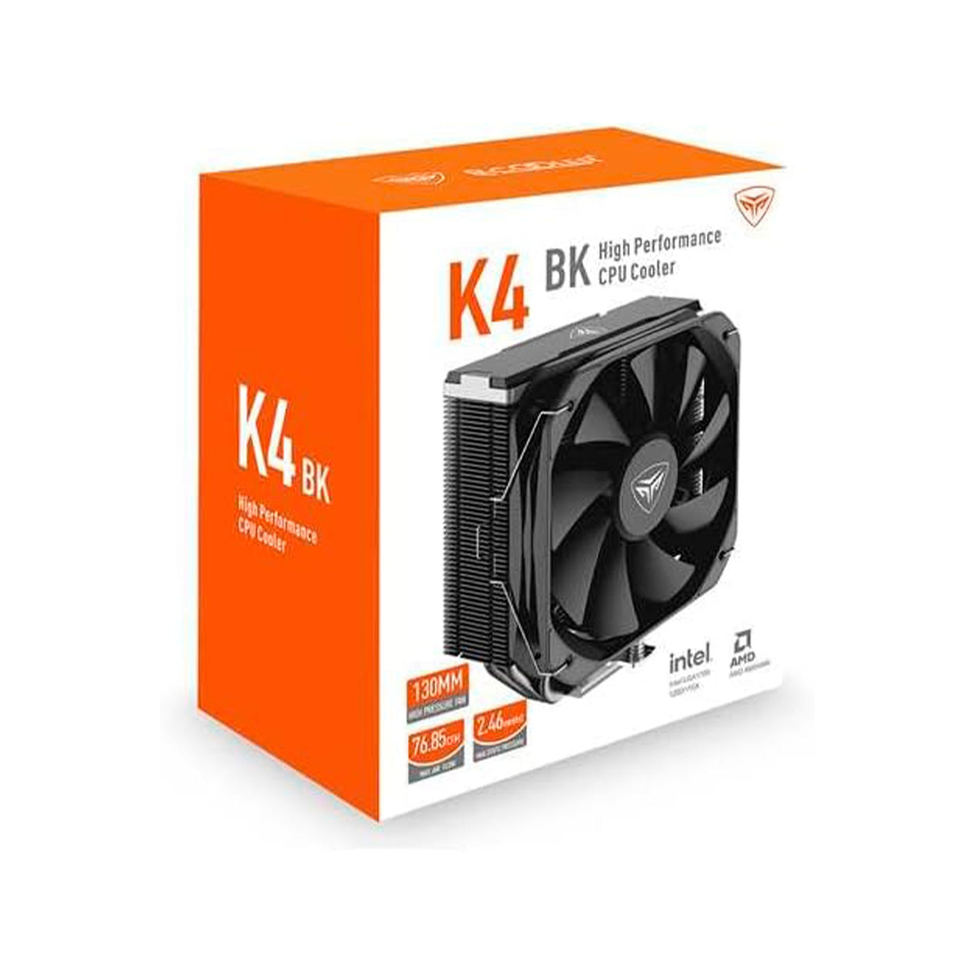 Fan Cooler Para CPU PcCooler K4 BK Challenger 130mm 240W 4-Pin 12VDC