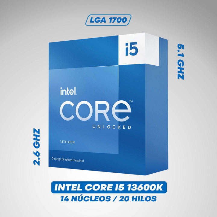 Procesador Intel Core i5-13600K 3.50/5.10GHz /24MB LGA 1700 - Achorao