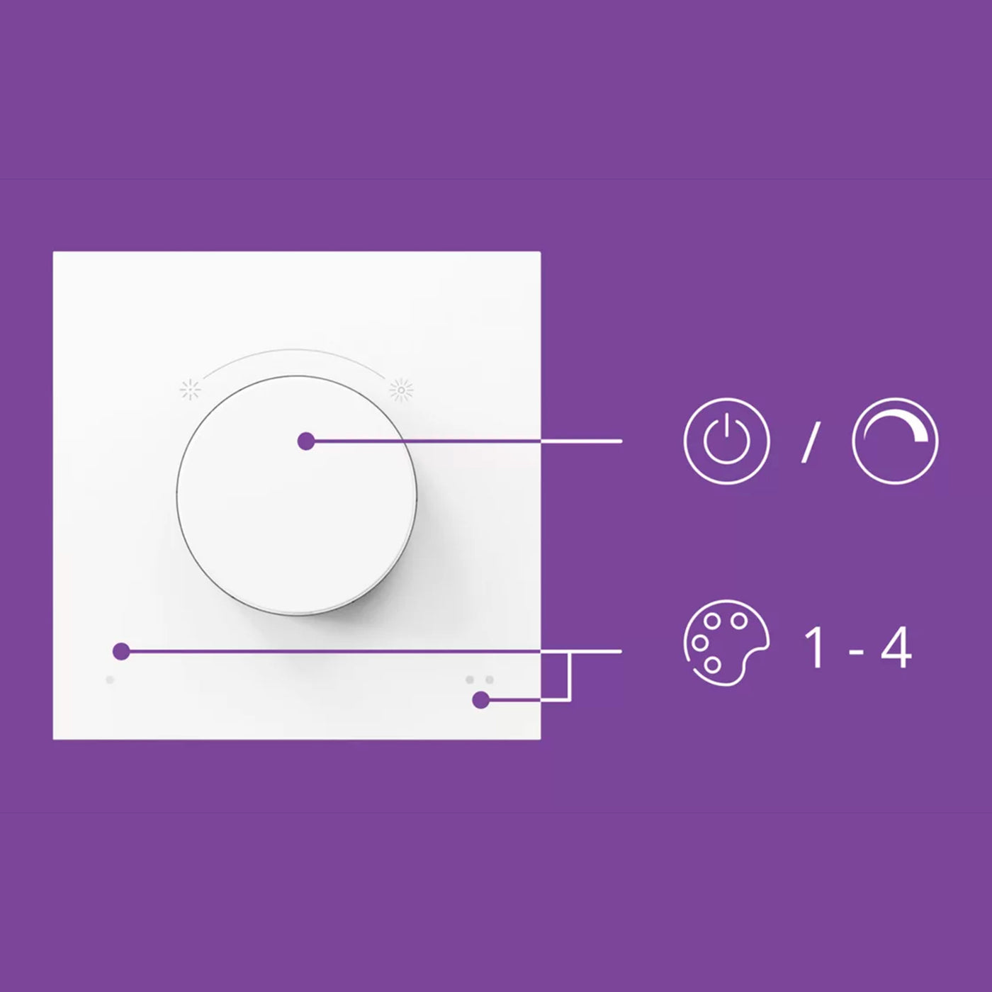 Interruptor giratorio inteligente WIZ STWICH - Achorao