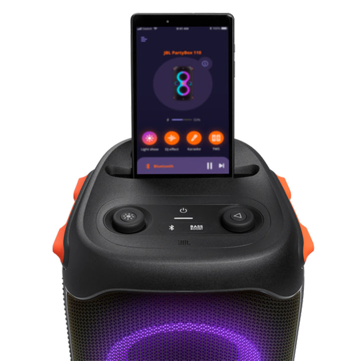 Parlante JBL PartyBox 110 IPX4 Portátil Exteriores 12hrs Bat - Achorao