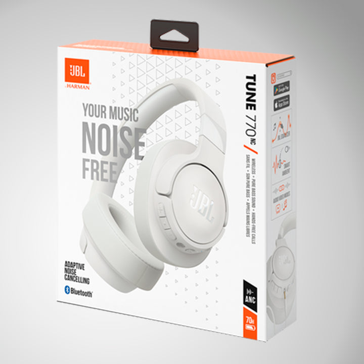 Auriculares JBL Tune 770NC, Circumaurales Inalámbricos con Cancelación de Ruido Adaptativa, Bluetooth y 70 horas de batería - Achorao