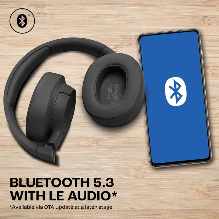 JBL Auriculares Tune 770NC, Auriculares Circumaurales Inalámbricos con Cancelación de Ruido Adaptativa, Bluetooth y 70 horas de batería - Achorao
