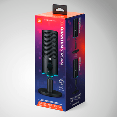 JBL Quantum Stream Micrófono USB premium doble para streaming, grabación y juegos - Achorao
