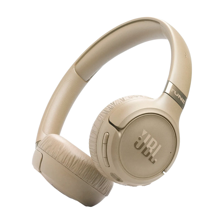 Audífonos inalámbricos JBL Tune 680NC beige con cancelación de ruido adaptativa