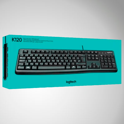 Teclado Logitech K120 Plug and Play Oficina Standard Durable DEMO - Achorao