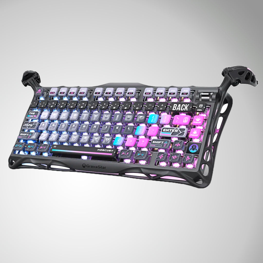 Teclado mecánico gamer Gravastar Mercury K1 Pro, inalámbrico - Achorao