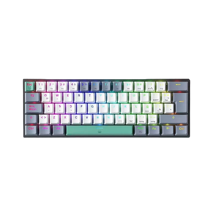 Teclado mecánico gamer MACHENIKE K500-B61W Español, Switch Rojo