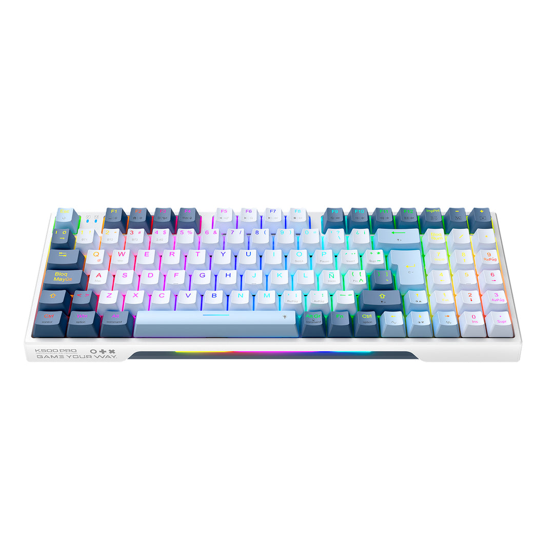 Teclado mecánico gamer MACHENIKE K500 PRO Stwich Plateado