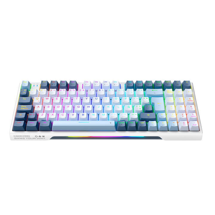 Teclado mecánico gamer MACHENIKE K500 PRO Stwich Plateado