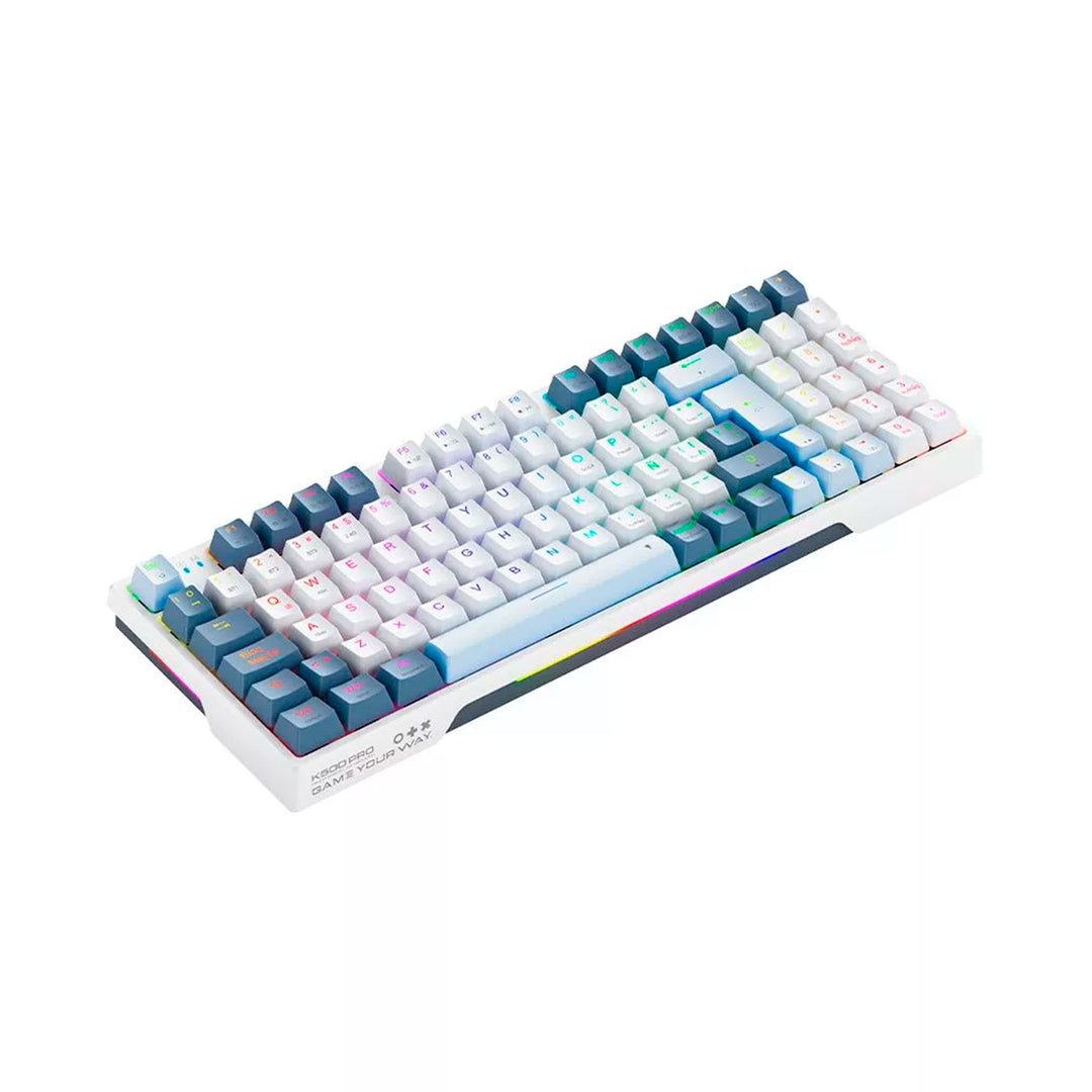 Teclado mecánico gamer MACHENIKE K500 PRO, azul, Stwich Marron