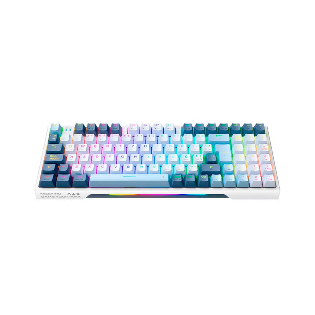 Teclado mecánico gamer MACHENIKE K500 PRO, azul, Stwich Marron