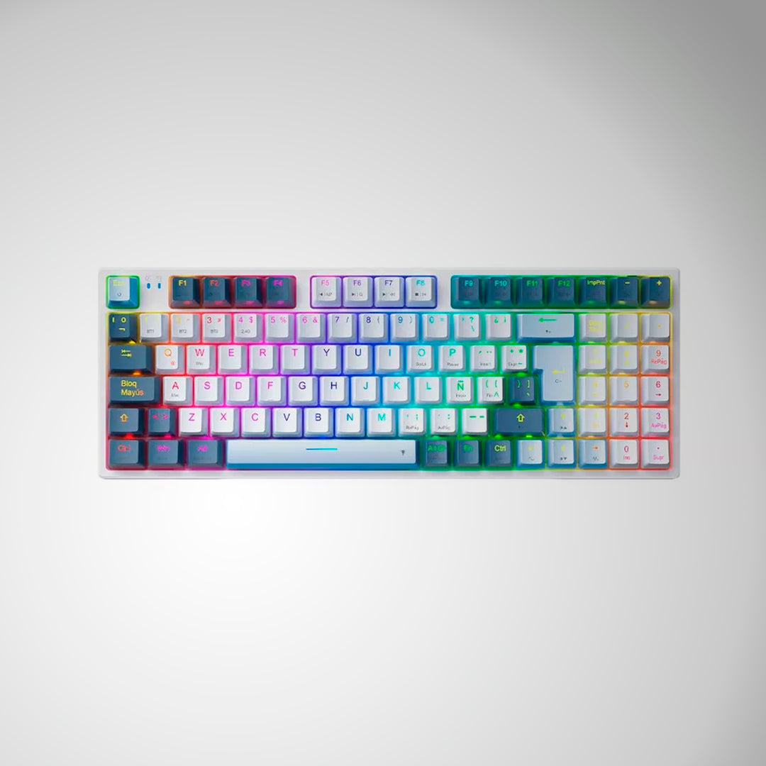 Teclado mecánico gamer MACHENIKE K500 PRO, azul, Stwich Marron