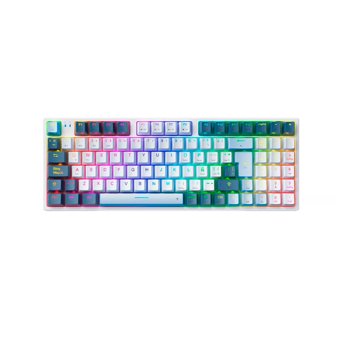 Teclado mecánico gamer MACHENIKE K500 PRO, azul, Stwich Marron