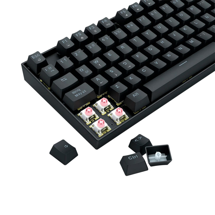 Teclado mecánico gamer Redragon Kumara K552HE Cableado Español Black - Magnetic Switch