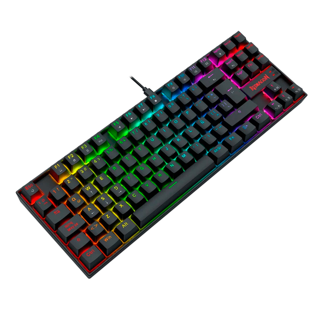 Teclado mecánico gamer Redragon Kumara K552HE Cableado Español Black - Magnetic Switch