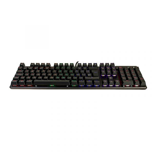 Teclado mecánico TE-4068G, retroiluminación rainbow, USB 2.0, español, color negro - Achorao