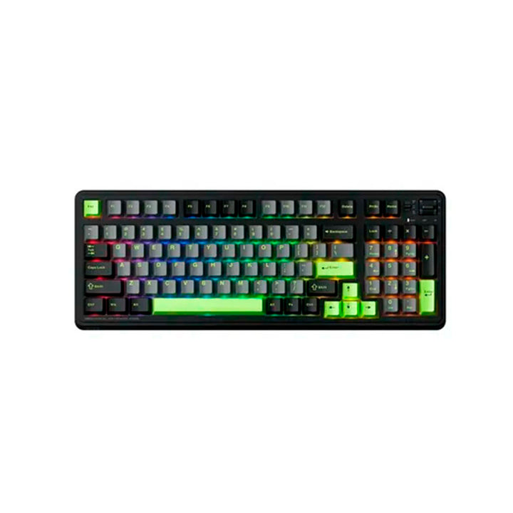Teclado mecánico gamer MACHENIKE KG98 Black, Silver Switch