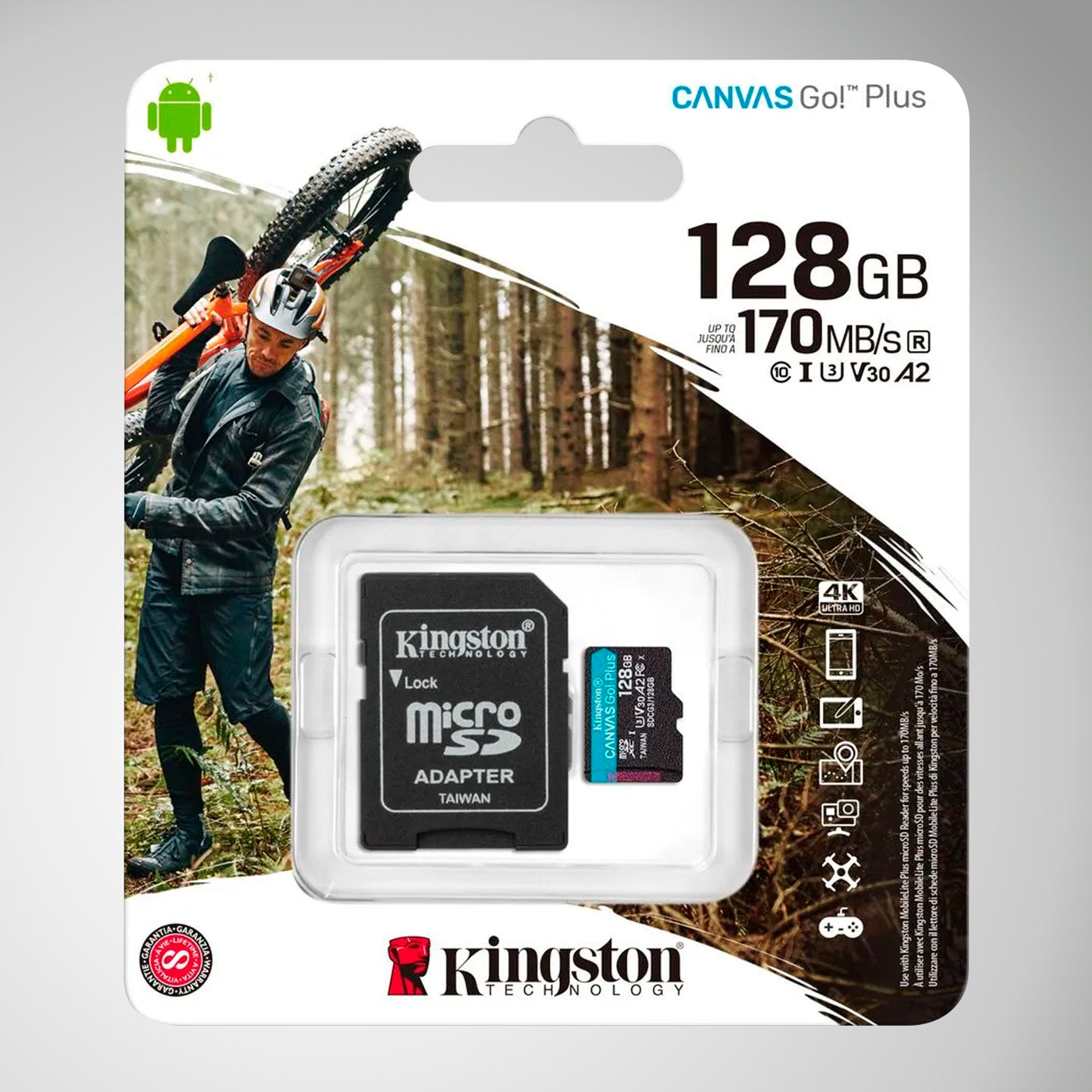 Memoria Flash microSD Kingston Canvas GO¡ Plus, 128GB con adaptador SD - Achorao