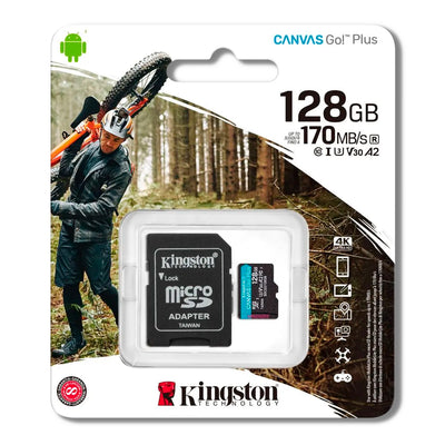 Memoria Flash microSD Kingston Canvas GO¡ Plus, 128GB con adaptador SD - Achorao